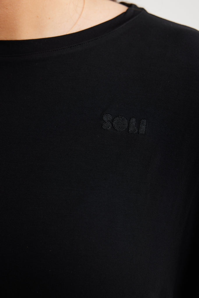 Soli Long Sleeve Top - Black