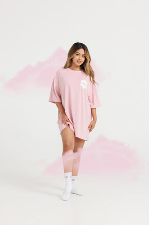 Soli Bed Tee - Muted Pink With Cloud